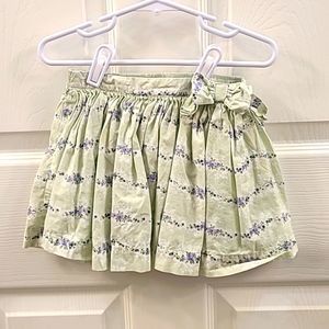 Janie and Jack green floral skirt